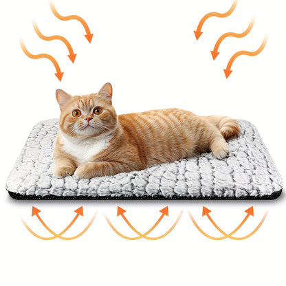 Super Soft Self-Warming Cat and Dog Bed, Anti-Slip Heating Pad with Warm Blanket for Indoor and Outdoor Use