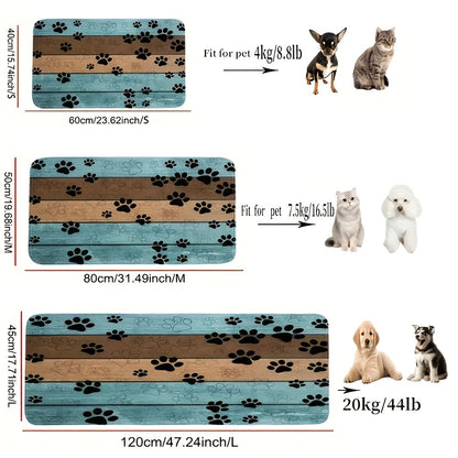 1pc Ultra-Absorbent Dog Paw Prints Doormat - Stylish Entrance Rug for Muddy Paws, Quick Drying, Non-slip Sleeping Blanket, Perfect for Busy Pet Homes