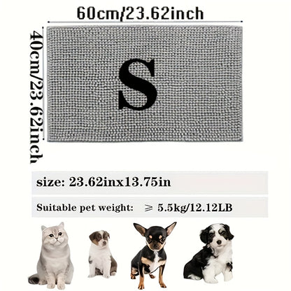 Ultra Absorbent Dog Door Mat for Muddy Paws - Quick Dry Microfiber, Non-Slip, Washable, and Easy to Clean - Perfect for Indoor Entry, Inside Floor, and Pet Owners