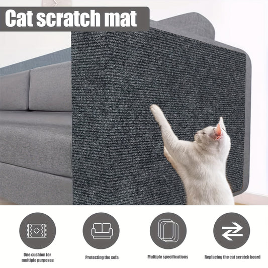 2pcs Cat Scratch Mats, Self-Adhesive Replacement Cat Scratching Mats, Cat Wall Furniture Protector, Wear Resistant Cat Mat Christmas Gift