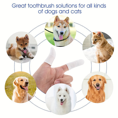 4/8pcs Dog Finger Toothbrush, 360 Degree Soft Dog Finger Toothbrush For Teeth, Durable And Washable Pet Oral Cleaning Tool