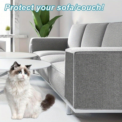 78.7"x15.8" Durable Polyester Self-Adhesive Cat Scratching Mat - Replacement Pad for Cat Trees, Shelves & Furniture Protection