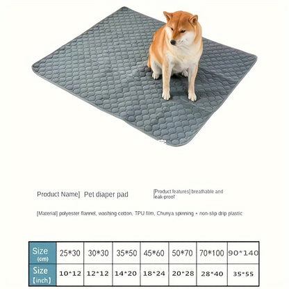 1pc Plaid Reusable Non-Slip Pet Mat for Dogs and Cats - Ultra Absorbent Washable Dog Pee Pad for Easy Training and Housebreaking - Saves Money, Reduces Waste, and Perfect for Extra Small to Large Breed Dogs