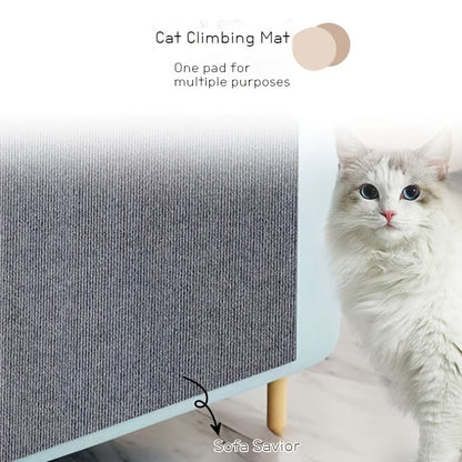 Durable Cat Scratching Mat - Wall-Mounted, Non-Shedding Fiberboard Climbing Pad for Cats