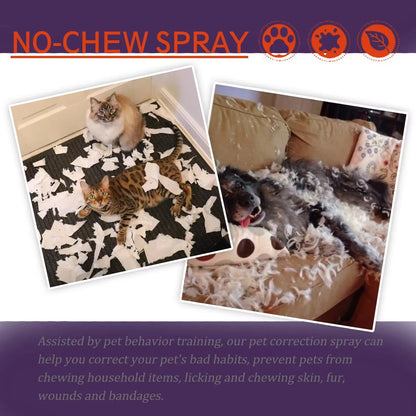 Pet Anti Chew Spray Gnawing Chewing Preventing Effective Training Aid Furnitures Scratching Protection Cat Stop Biting Liquid