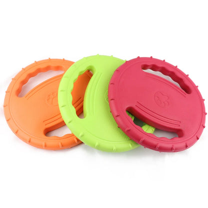 Toy: 1PC Dog Flying Disc Interactive Rubber Dog Toys Soft Floating Dog Catcher Toy for Pet Training & Chewing