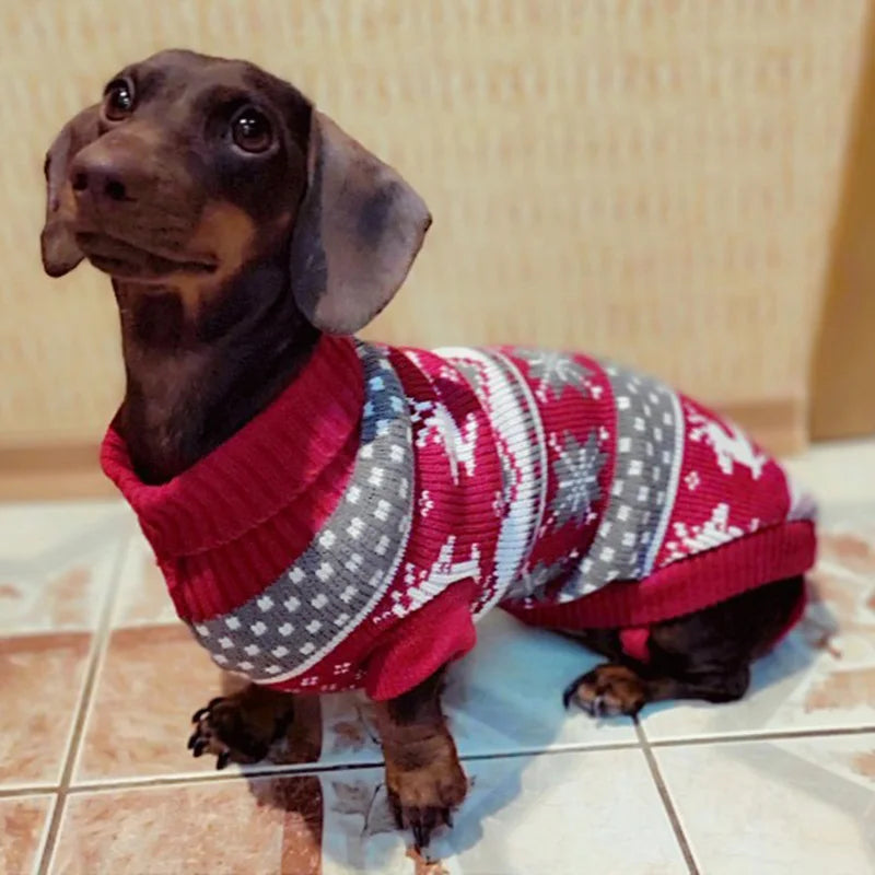 Clothes: Cute Pet Dog Sweater for Small Dogs Winter Warm Puppy Cat Clothes Dachshund Pullover Mascotas Costume Clothing roupa cachorro