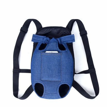 Bag: Denim Pet Dog Backpack Outdoor Travel Dog Cat Carrier Bag for Small Dogs Puppy Kedi Carring Bags Pets Products Trasportino Cane