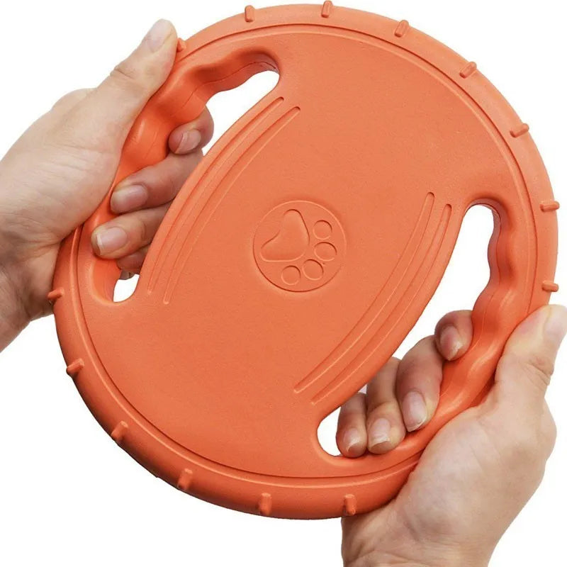 Toy: 1PC Dog Flying Disc Interactive Rubber Dog Toys Soft Floating Dog Catcher Toy for Pet Training & Chewing