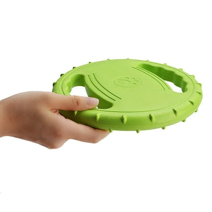 Toy: 1PC Dog Flying Disc Interactive Rubber Dog Toys Soft Floating Dog Catcher Toy for Pet Training & Chewing