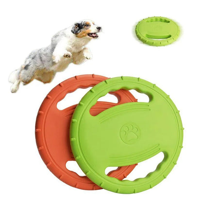 Toy: 1PC Dog Flying Disc Interactive Rubber Dog Toys Soft Floating Dog Catcher Toy for Pet Training & Chewing