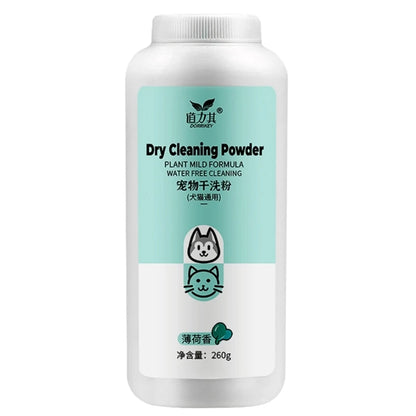 Dry Powder Shampoo for Dogs and Cats Cleaning and Deodorizing Gentle Shampoo for Pet Household No Water Needed