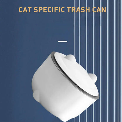 Cat Litter Special Trash Can Fully Enclosed Design PP Material Wear-resistant Bottom Reinforcement Not Easy To Tip Over Portable