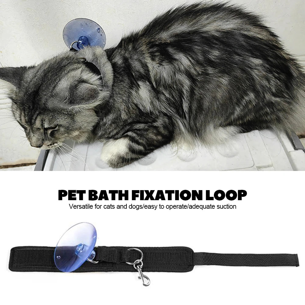 Pet Bath Fixation Strap with Sucktion Cup Cat Dog Shower Restraint Leash Anti Scratch Escaping Leash Pet Bathing Grooming Tool