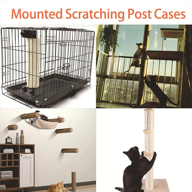 Toy: Cat Scratching Post for Cat Tree Tower DIY Cat Climbing Frame Replacement Post Sisal Rope Entangle Kitten Toy Scratch Furniture