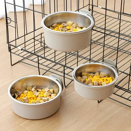 Pet Bowl Anti Tipping Adjustable Stainless Steel Pet Bowl, Perfect Hanging Feeder for Providing Food and Water for Dogs