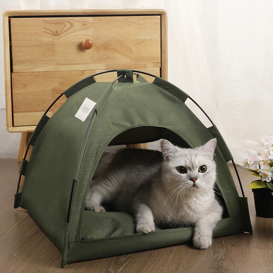 Bed: Pet Tent Bed Cats House Supplies Products Accessories Warm Cushions Furniture Sofa Basket Beds Winter Clamshell Kitten Tents Cat