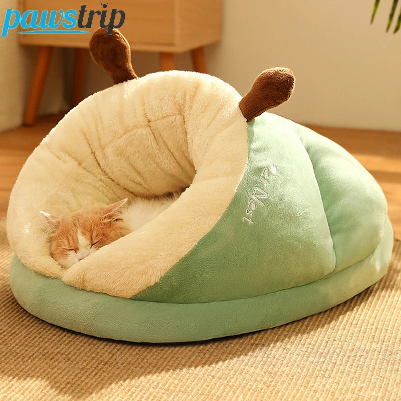 Winter Warm Pet Cat Bed Soft Cozy Cat Cave Bed Warm Cat House Nest Puppy Bed for Small Dogs Cats Cat Sleep Bag Pet Supplies