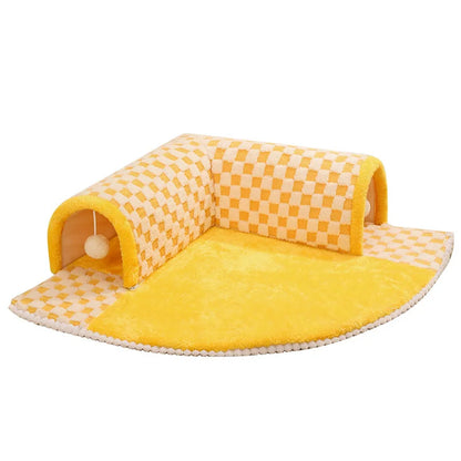 Toy: Tunnel Cat Nest Winter Warm Can Be Disassembled and Washed Cat Bed Cat Escape House Enclosed Cat House Autumn and Winter Cat Mat