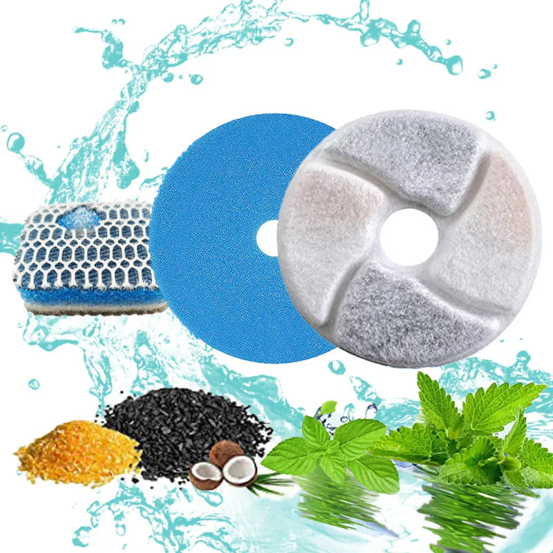 1/3set Cat Water Fountain Filters Replacement Activated Carbon Filter Element Cat Water Drinking Fountain Filter Pet Accessories