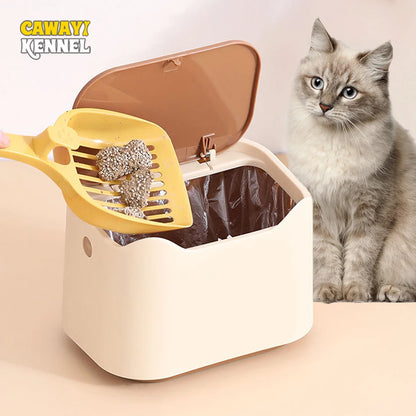 Cat Litter Box Portable Bedpan Removable Full-closed Kitty Litter Pan Potty Toilet for Rabbit Medium Large Cats Small Animals