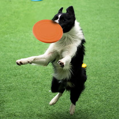 7 Colors Silicone Flying Saucer Funny Dog Cat Toy Dog Game Flying Discs Resistant Chew Puppy Training Interactive Pet Supplies