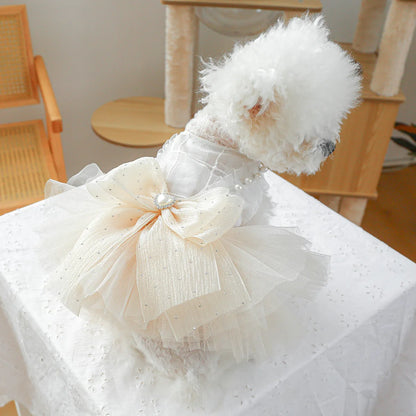 Pet clothes dog clothing spring and summer princess dress lovely Sissy wedding dress