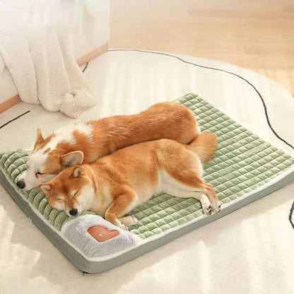 Bed: MADDEN Winter Warm Dog Mat Luxury Sofa for Small Medium Dogs Plaid Bed for Cats Dogs Fluff Sleeping Removable Washable Pet Beds