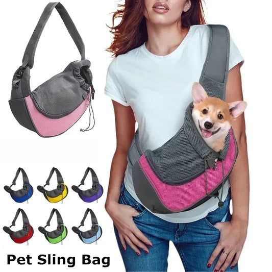 Pet Dog Bag Comfortable Breathable Adjustable Outdoor Travel Puppy Single Shoulder Handbag Small Back Bags For Carrying Dogs Cat