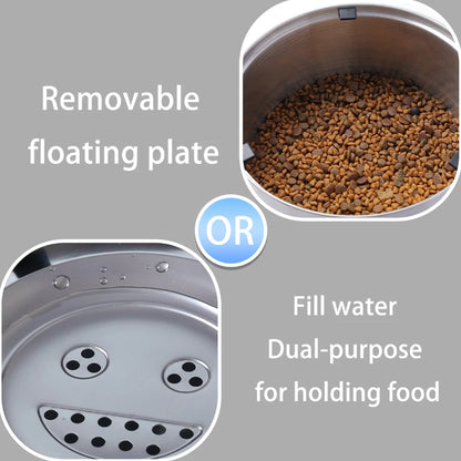 Dog Floating  Bowl No Spill Anti-Splash and Non-Slip ，Dog Water Dispenserwl 1L/3L Stainless Steel Dog Cat Pet Water  Feeder Bowl