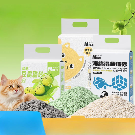 6L Cat Litter Probiotic Deodorizing Pet Sand Cats and Kittens Quickly Clumping Natural Cat Litter Flushable Toilet Cat Supplies