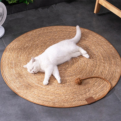 Bed: Cat Scratcher Rattan Mat Board Cat Scratch for Sharpen Nails Scraper Cats Tree Cat scratching post Sofa Mats Furniture Protector