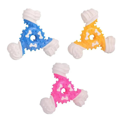 1PC Pet Teething Toy Nylon Bite Glue Triangle Bone Bite Resistant Dental Stick Dog Bite Easy Interaction Relief