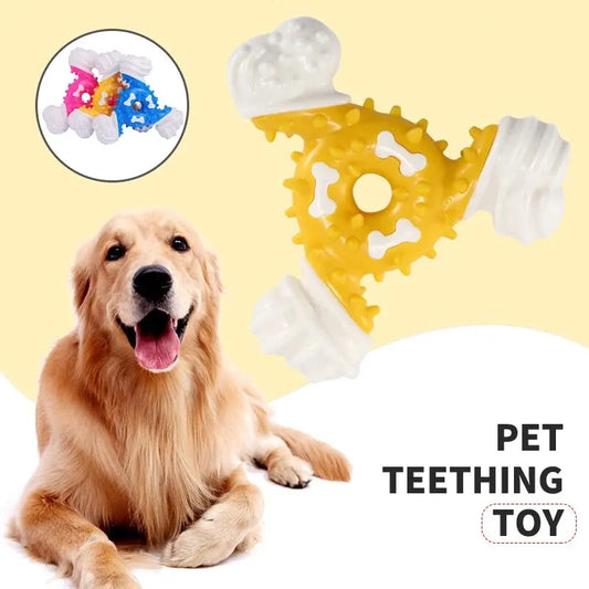 1PC Pet Teething Toy Nylon Bite Glue Triangle Bone Bite Resistant Dental Stick Dog Bite Easy Interaction Relief