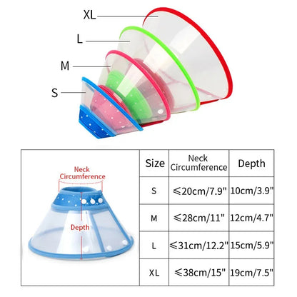 Cats Anti-bite Collar Pets Medical Recovery Collars Transparent Cat Protection Cover Elizabethan Collar Circle for Pets Supplies