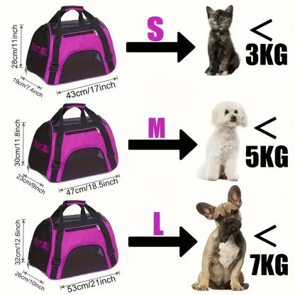 Portable Dog Cat Carrier Bag Pet Puppy Travel Bags Breathable Mesh Small Dog Cat Dogs Outdoor Tent Carrier Outgoing Pets Handbag