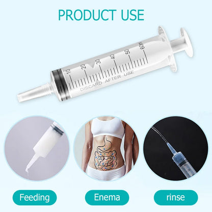 60ml/100ML Feeding Syringe Glue Filling Enema Syringe Nutrient Sterile Without Needle Watering for Industrial Hydroponics