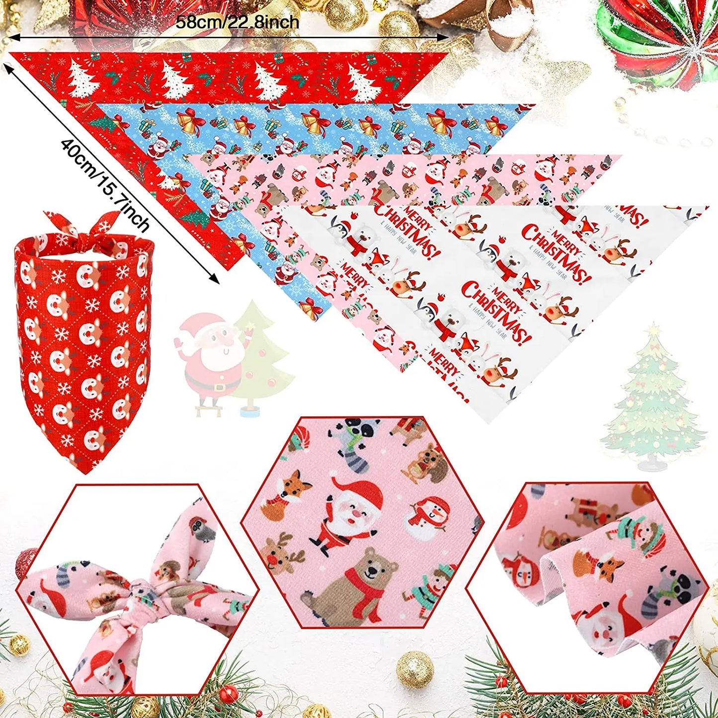 20 Pcs Christmas Dog Bandana Thanksgiving Dog Triangle Scarfs Halloween Dog Bibs Bandanas For Dog Accessoires