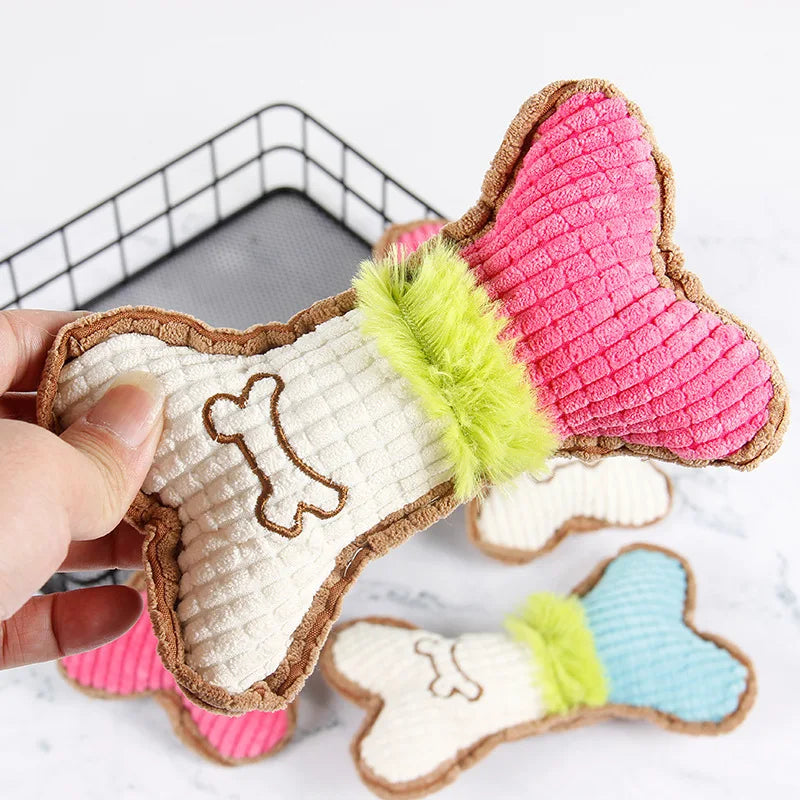 1pc Dog Squeaky Toys, Plush Dogs Chew Toy for Small Medium Breed Puppy Teething Chewing Aggressive Interactive Birthday Gifts