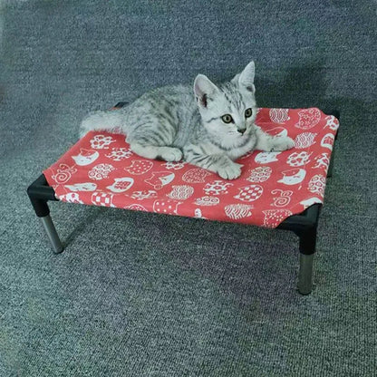 Elevated Bed for Dogs Cat Folding Pet Camping Bed Cat House Portable Removable Four Seasons Dog Cat Bed Cats Accessories