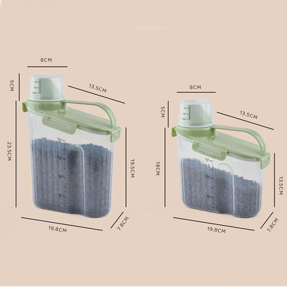 Storage Container for Dog Food, Portable Dry Food Holder, Airtight Storage Container for Pet Food with Measuring Cup, Storage Ja