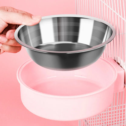 Pet Bowl Anti Tipping Adjustable Stainless Steel Pet Bowl, Perfect Hanging Feeder for Providing Food and Water for Dogs