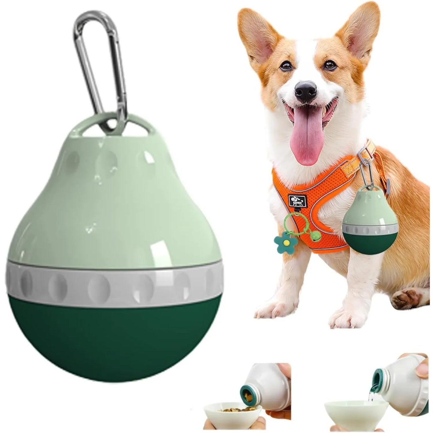 200ml Dog Travel Water Bottle Detachable Bowl Leak Proof Portable Food Feeder Small Dog Cat Supplies For Walking Hiking Travel