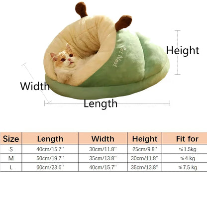 Winter Warm Pet Cat Bed Soft Cozy Cat Cave Bed Warm Cat House Nest Puppy Bed for Small Dogs Cats Cat Sleep Bag Pet Supplies