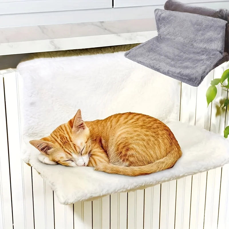 Hanging Cat Bed Pet Hammock Kitten Puppy Radiator Hanging Bed Foldable Metal Frame Warm Pet House Cat Accessories Pet Supplies