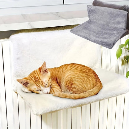 Hanging Cat Bed Pet Hammock Kitten Puppy Radiator Hanging Bed Foldable Metal Frame Warm Pet House Cat Accessories Pet Supplies