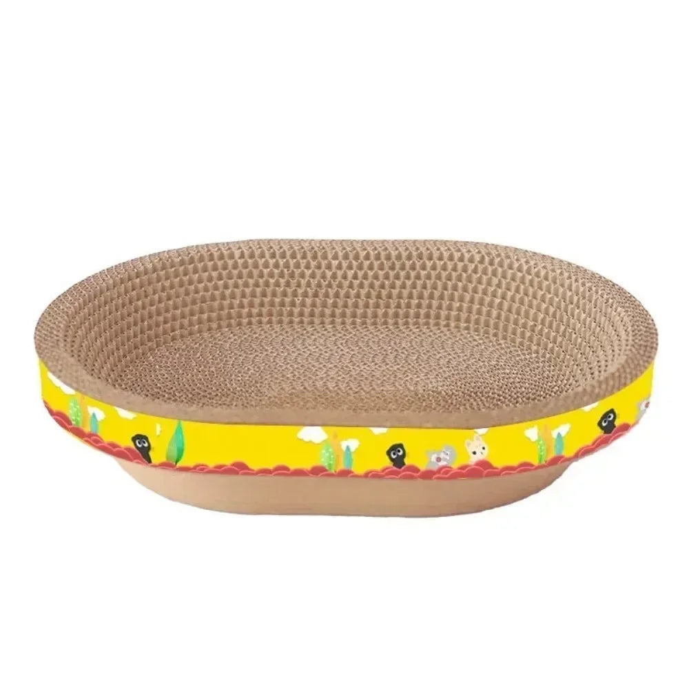 Toy: CatS Tree Oval Scratching Board Claw Grinding Scraper for Cats Toys Toy Pets Wear-resistant Accessories Corrugated Box Tower