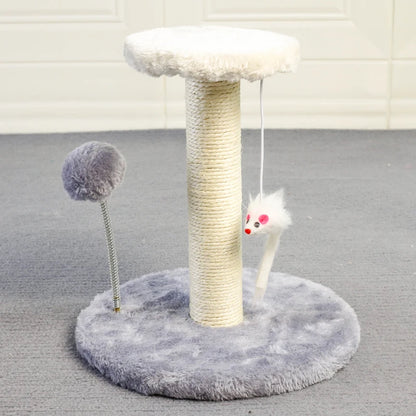 Toy: Cat Tree Tower, Cat Scratching Post with Interactive Ball Toys and Plush Mouse for Kitty Cat Play Tower Activity Centre for Play