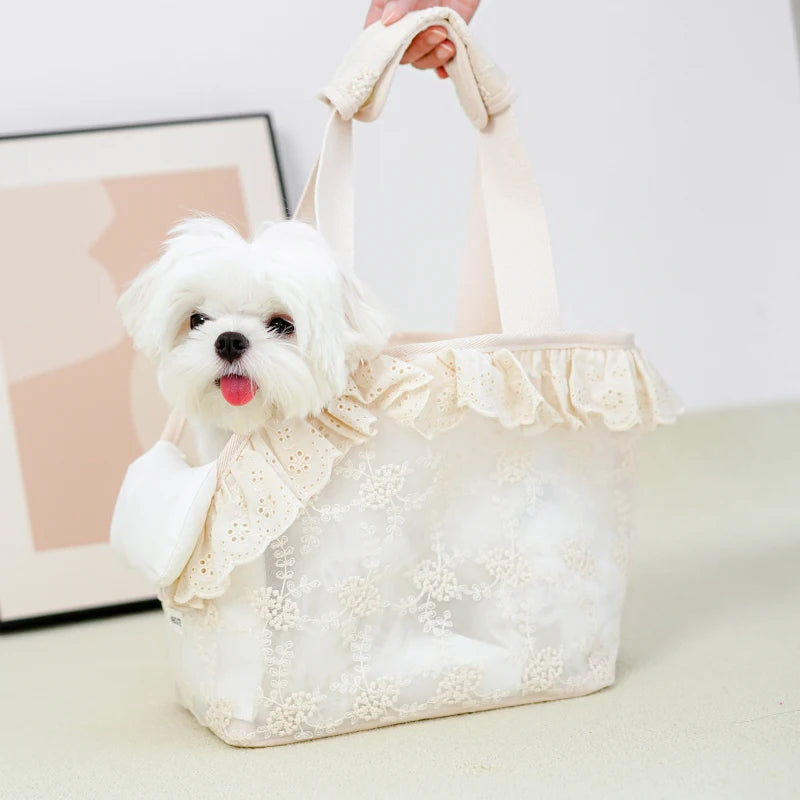 Bag: Onecute Puppy Carrier Dog Walking Pets  Accessories Bags Lace Handheld Shoulder for Cute Chihuahua Products