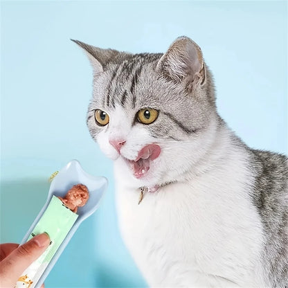 Pet Supplies Cat Strip Squeeze Spoon Cat Strip Feeder for Lickable Wet Cat Treats Pet Liquid Snack Feeding Tool Cat Feeder